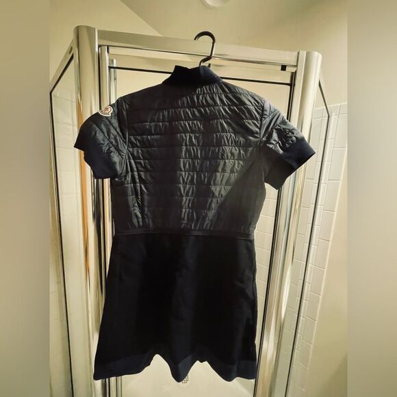 Moncler Puffer Dress - Wool Mini Dress - Size: XXS - Blue - Y2k Mini Skirt - Picture 5 of 5